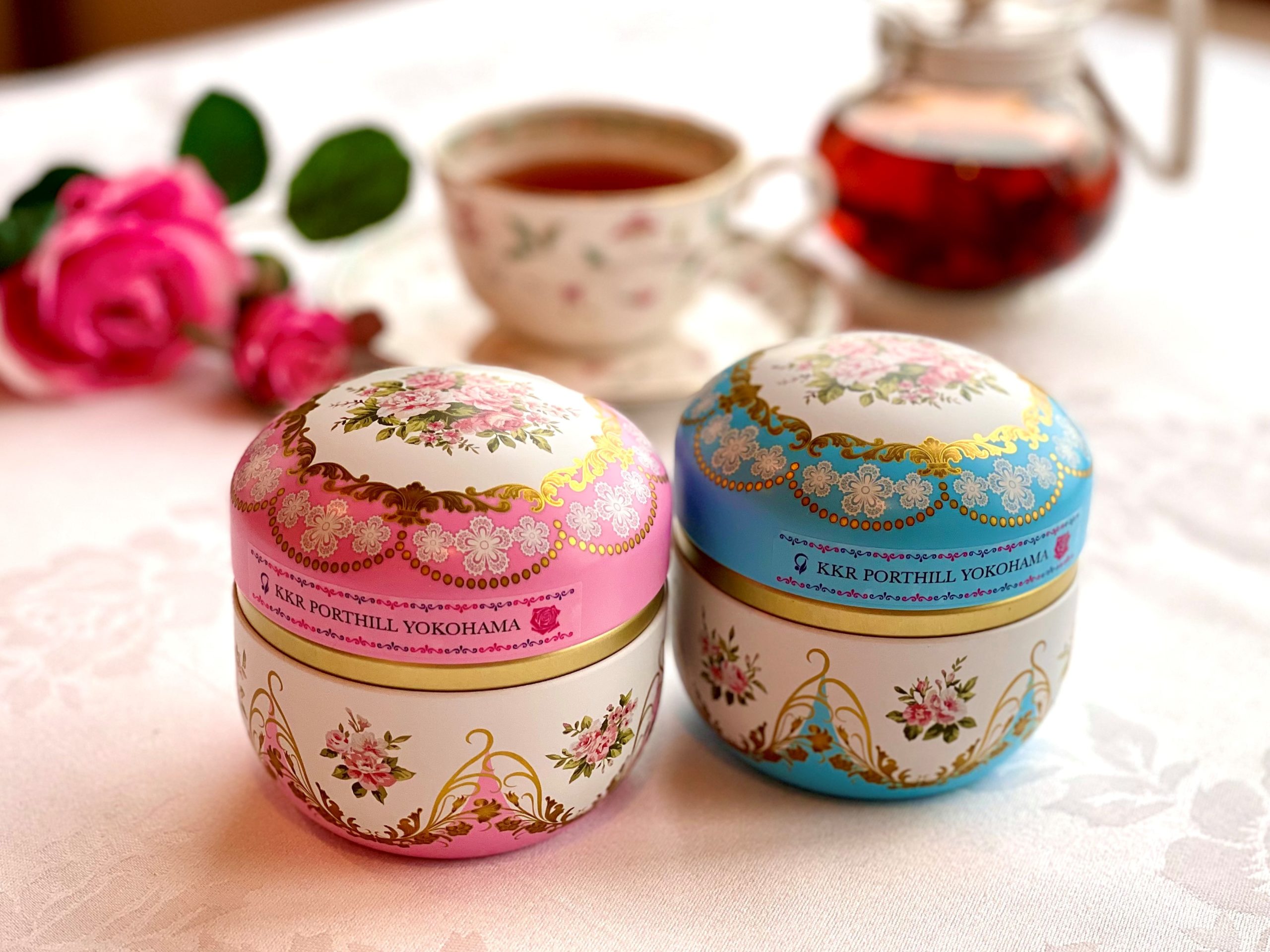ほのかに香る薔薇の紅茶<br>「ローズティー」<br>香り高く優雅な味わい<br>「セーデルティー」